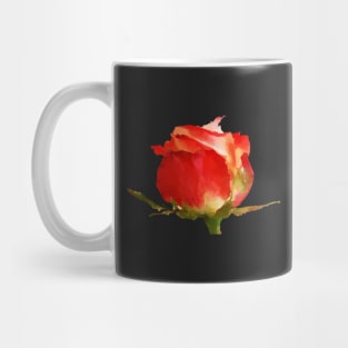 Romantic Rose - Red Watercolor Floral Bud Mug